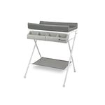 Bebeconfort Baltic, 2-in-1 Bathing & Baby Changing Table, 0 - 12 Months (max. 11kg), Compact Fold, Easy Storage, Multiple Storage Compartments, Padded Changing Mattress, Easy Tub Drainage, Grey Mist