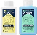 Coffee Machine Descaler & Cleaner Set - 20oz (2 Uses), Universal Solution Compatible with Keurig, Nespresso, Delonghi and All Single Use Coffee and Espresso Machines