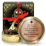 OakiWay Anniversary Sundial Compass Gift for Him or Her - Unique Gift Ideas for Husband or Wife, Men Wedding Anniversary 50th 40th 25th 20th Year Celebration, Gift Card Included