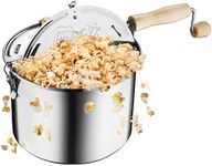 Great Northern Popcorn Company 6251 Northern Original Stainless Steel Stove Top 6 1/2 Kettle-Theater Popcorn at Home, Silver, 6 Quart