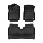 TuxMat - for Audi Q4 e-tron 2022-2025 Models - Custom Car Mats - Maximum Coverage, All Weather, Laser Measured - This Full Set Includes 1st and 2nd Rows