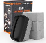 AWEASROY Upgrade Large Size Grill Cleaner, Grill Cleaning Stone with Heat-Resistant Handle,Non-Toxic Material Grill Cleaning Blocks Removing Stains for BBQ, Swimming Pool, Sink(4 Pack)