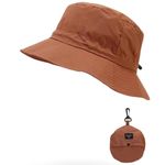 Handcuffs Mens Sun Hat Wide Brim Summer Sun Cap UV Protection Fishsing Hat Foldable Bucket Hat Outdoor (Brick Red)