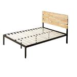 Zinus King Bed Frame - Paul 14 Inch Platform Bed Frame with Wood Headboard, Durable Metal & Wood Construction with Wood Slat Support, Easy Assembly, No Box Spring Needed, Underbed Storage Space, King Size