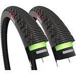 Fincci Pair Bike Tyres 26x1.95 Inch 53-559 MTB Hybrid Tyre with 3mm Anti puncture Proof Protection 60 TPI for Cycle Road Mountain Hybrid Bike Bicycle with 26 x 1.95 Tyre (Pack of 2)