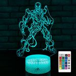 YOOEI Venom Cool Lamps Kids Night Light 16 Color Changing Dimmable LED Décor Lamp with Touch and Remote Venom Toys Light as Birthday Gifts for Boys Kids