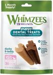 WHIMZEES by Wellness Puppy Natural Dental Chews for Dogs, Long Lasting Treats, Grain-Free, Freshens Breath, Extra Small/Small Breed, 30 count , 7.90 Ounce (Pack of 1)