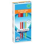 Paper Mate Non-Stop Mechanical Pencil | 0.7mm | HB #2 | Assorted Neon Barrel Colours | 12 Count