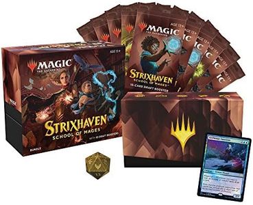 Magic: The Gathering Strixhaven Bundle | 10 Draft Boosters (150 Magic Cards) + Accessories, Brown