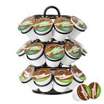 K Cup Holder, Keurig Pod Holder K Cup Organizer, ZECENN Coffee Pod Carousel for K-cup Coffee Pods Storage Rack Compatible with Keurig Pods and Dolce Gusto, Sturdy Metal, No Assembly Required -Black