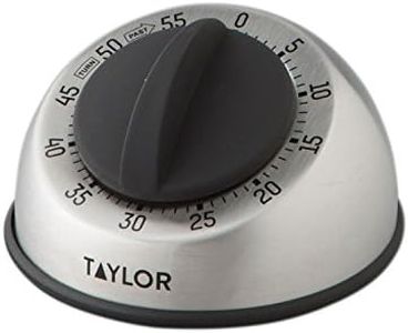 Taylor RA14276 Mechanical Stainless Steel Timer for School, Learning, Projects, and Kitchen Tasks, One Size, Multicolor