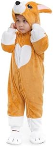 HSCTEK Baby Corgi Costume, Infant Dog Costume for Baby Boys Girls, Baby Halloween Costume for Toddler Newborn 9-12Months