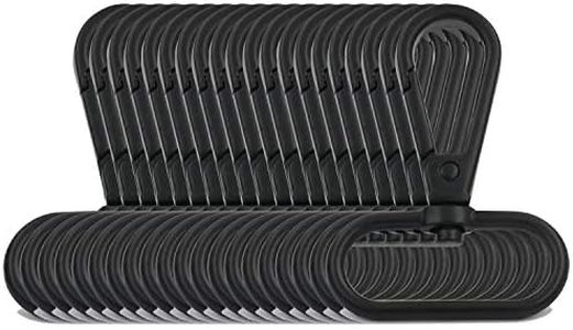 BIKICOCO 1-1/4'' Swivel Trigger Bolt Snap Hook Lobster Claw Clasp Clip, Oval-Ring Ended, Black - Pack of 20