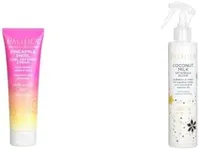 Pacifica Beauty Pineapple Swirl Curl Defining Cream, 4 Fl Oz & Coconut Milk Detangle Elixir Detangler Spray, Leave In Conditioner