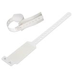 Wristall Hospital Identification Bands, Medical Adult-Sized Shield Wristband, Waterproof Patient Wristbands, Plastic Disposable Hospital ID Wristband (White, 500)