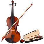 Full Size Violin, Child Violin, Durable Premium Quality Wood 4/4 Stentor Student Violin with Violin Accessories Fingerboard Sticker, Hard Case, Bow, Rosin