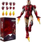 Ironman Mark 42 Model Metal Texture Painting All Joints Movable 7 Inch Collectible Action Figure (MK6)