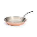 De Buyer 6424.28 Inocuivre Stainless Steel Round Frying Pan, 2 mm Thick, 28 cm Diameter