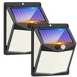 Outdoor Solar Lights, 238 LED Solar Security Lights and 3 Modes Motion Sensor 270° Wide Angle Solar Powered Lights IP65 Waterproof Solar Wall Light for Front Door, Yard, Garage, Garden (2 Pack)