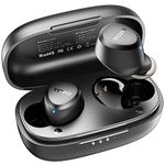 TOZO A1 Mini Wireless Earbuds Bluetooth 5.3 in Ear Light-Weight Headphones Built-in Microphone, IPX5 Waterproof, Immersive Premium Sound Long Distance Connection Headset with Charging Case, Black