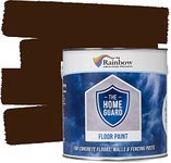 RAINBOW CHALK MARKERS LTD HOME GUARD FLOOR PAINT Hard Wearing Water-Based Paint that is ideal for Interior and Exterior Concrete, Patio Floors. Satin Finish (2.5 Litre, Brown)