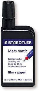 Staedtler Mars Matic 745 - Flacon D'Encre De China Noir 22Ml Pour Papier, Calque, Polyester Maté