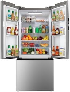 ICEVIVAL 18 Cu.Ft. French Door Refrigerator with Ice Maker, Refrigerator with Freezer Drawer, Frost-Free, UL Certified, French Door Fridge with 3 Smart Cooling Modes