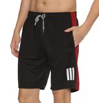 5IVE DEGREE Men's Polyester Sports Shorts with Zipper Pockets (3XL, D5)