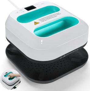 Portable T-Shirt Heat Press Machine 9.6" x 9.6" – Compact Heat Press for HTV Vinyl, Sublimation & Heat Transfer Projects on Shirts, Hats, Bags and Fabric Crafts (Green-Large)
