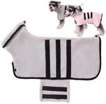 Savlot Dog Drying Coat Fast Drying Dog Towel Robe - Microfiber Dog Drying Bathrobe Super Absorbent Pet Bathrobe Adjustable Collar & Belly Strap Fast Drying Coat Pet Dog Cat Robe Towel