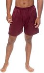 TexereSilk Men's Underwear Boxers 100% Silk Romantic Pajamas Sleepwear Clothing - Men's 0120-RD-L Burgundy