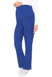 Med Couture Women's Knit Waist Maternity Scrub Pant, Royal, Large Petite