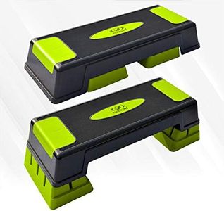 Cougar Pro Aerobic Stepper for Home and Gym Exercise Fitness Stepper, 2 Level Adjustable Height Aerobics Stepper Exercise Platform for Indoor and Outdoor Workouts