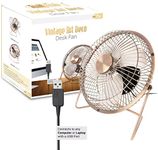 Usb small fan Mini Silent cooling Fan for Laptop PC Plug and Play edition with 360 Rotation - Aluminum 6 inch