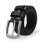 BELTER Mens Belt Leather Belt Jeans Casual Full Grain Leather Belt Big and Tall Size with Gift Box (46"-48" Waist, Black)