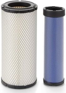 AUIVERED 59800-26110 3A111-19130 Air Filter Kit - Fit for Kubota Skid Steer Loader SSV65 SSV75 SVL75 SVL75-2 SVL75C SVL75C-2 for Bobcat 6666375 6666376 - Replaces P827653 P829332