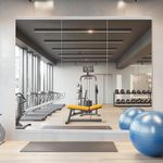 BOOLUU 3 PCS 140×41cm (Each) Home Gym Mirrors, Tempered Glass Wall Mounted Long Workout Mirror for Garage, Dance Studio Decoration, Oversized Frameless
