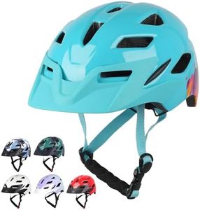 Kids Youth Bike Helmet, Adjustable Boys Girls Helmets from Children to Teen, Safety Certified and Multi-Sport Bicycle Scooter Helmet, 50-57 cm