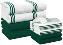 Casa Platino 8PC Decorative Kitchen Towels, 16"x26", Dish Cloth, Spring Dish Towels for Kitchen, Terry Cloth Kitchen Towels, Kitchen Towels Set, Green Kitchen Towels, Cute Kitchen Towels - Olive