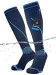 DexShell Waterproof Knee High Socks for Men & Women, Breathable Wading Socks for Fishing, Hiking & Wet Weather, JBB Black, Unisex Large