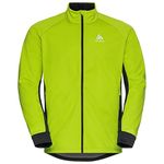 Odlo Men Cross-country skiing jacket BRENSHOLMEN, lime green - black, M