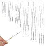 YETOOME 18 Pieces Beading Needles, 6 Sizes Beading Embroidery Needles, Big Eye Collapsible Beading Needles Set for Jewelry Making