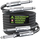 Guitar Cable 10 ft 2 Pack, Nylon Br