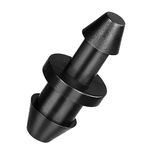 JOYPRO 60 Pieces Drip Irrigation 1/4" Tubing End Plugs, Barbed Connectors End Cap for 1/4 Inch Irrigation Tubing, Drip Line End Closure for Drip Sprinkler Garden Lawn Systems