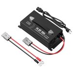 PowerQueen 14.6V 40A Lithium Battery Charger for 12V LiFePO4 Battery, Fast Charging 12V Battery Charger for Deep Cycle Battery with Pre-Charging Mode, Real-Time Display and 4 Protection Functions