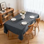 XWZO Grey Table Cloths Rectangular 60 x 102 Inch, Waterproof Rectangle Table Cloth Stain Resistant Tablecloth, Spillproof Washable Table Cover for Dining, Buffet, Parties, Holiday, Events, Wedding