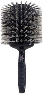 Phillips Brush Luxe Monster Vent 1 Professional Hair Brush (5” Diameter Barrel) – Black & Rose Gold Vented Hairbrush with Nylon Reinforced Boar Hair Bristles, Ergonomic Rubber Grip