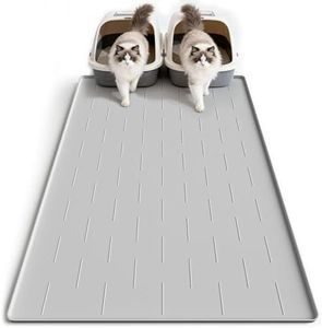 Pieviev Extra Large Silicone Litter Box Mat, Easy to Clean, 40'' x 28''