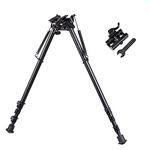 13-27 inch Long Range Hinged Base Swivel Model Rifle Bipod High Shockproof Shooting Pivot Rotating Bi-pod with QD adapter