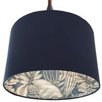 Handmade Tropical Blue Lampshade - Choice of Colours (Blue)